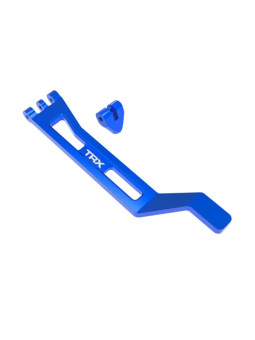 TRAXXAS SUPPORT DE BATTERIE ALU ANODISE BLEU – MINI MAXX 10726-BLUE