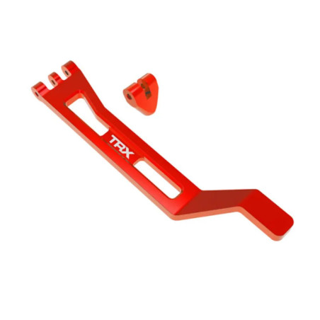 TRAXXAS SUPPORT DE BATTERIE ALU ANODISE ROUGE – MINI MAXX 10726-RED