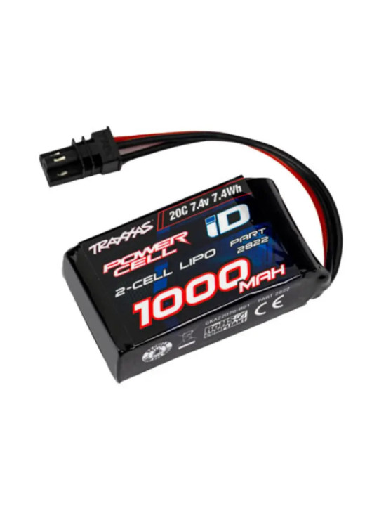 TRAXXAS 1000MAH 7.4V 2-CELL 20C LIPO BATTERY - iD - TRX-4M 2822