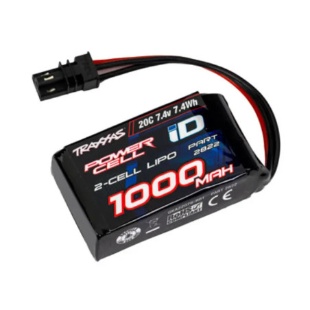 TRAXXAS 1000MAH 7.4V 2-CELL 20C LIPO BATTERY - iD - TRX-4M 2822