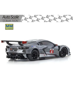 KYOSHO AUTOSCALE MINI-Z CHEVROLET CORVETTE C8R GUN METAL/WHITE (W-MM) MZP244GMW