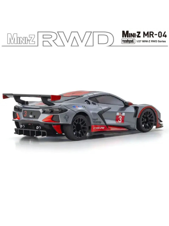 KYOSHO MINI-Z MR04 RWD CORVETTE C8-R GUN METAL/RED (W-MM/KT531P) 32356GMR