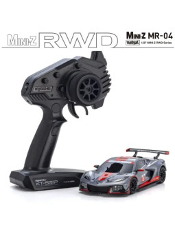 KYOSHO MINI-Z MR04 RWD CORVETTE C8-R GUN METAL/RED (W-MM/KT531P) 32356GMR