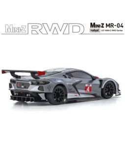 KYOSHO MINI-Z MR04 RWD CORVETTE C8-R GUN METAL/WHITE (W-MM/KT531P) 32356GMW