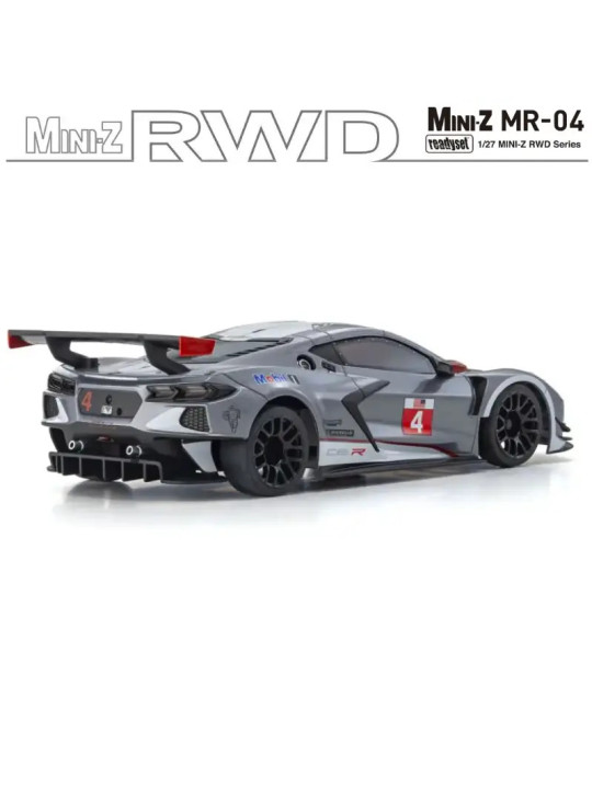 KYOSHO MINI-Z MR04 RWD CORVETTE C8-R GUN METAL/WHITE (W-MM/KT531P) 32356GMW