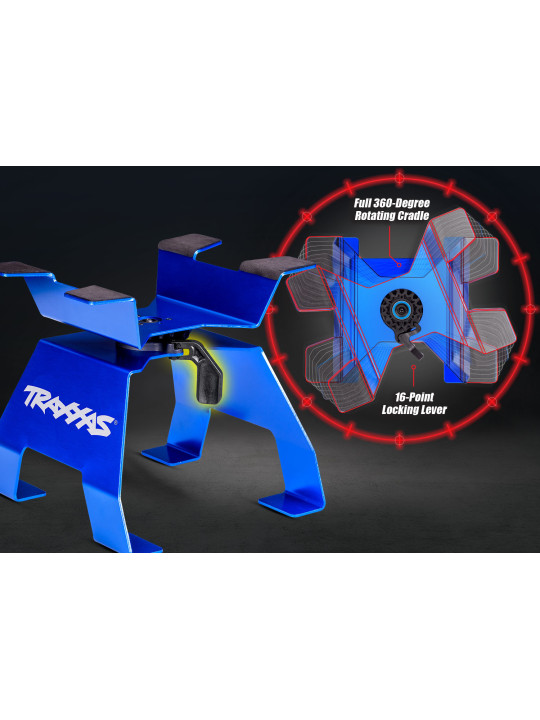 TRAXXAS RC CAR/TRUCK STAND ALUMINIUM BLUE 8796-BLUE