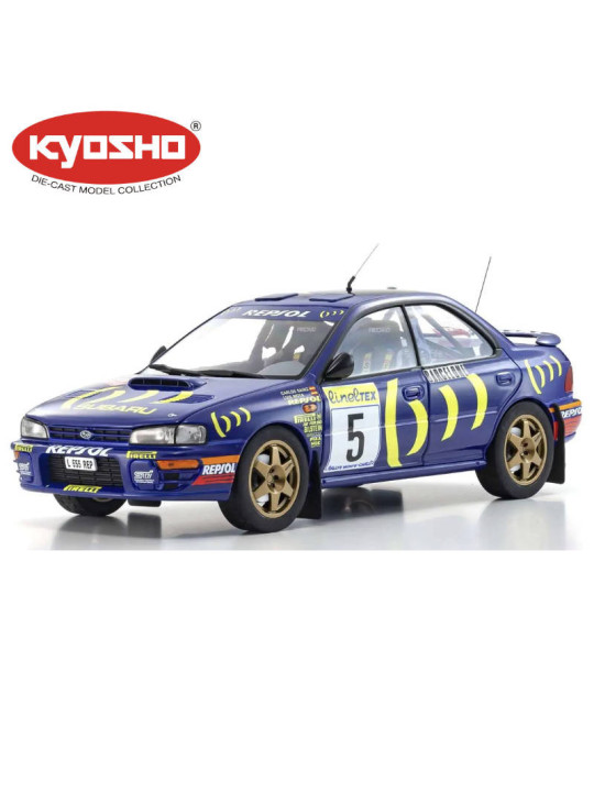 KYOSHO DIE CAST 1:18 SUBARU IMPREZA CARLOS SAINZ WINNER MONTE CARLO 1995 NR.5 KS08962B