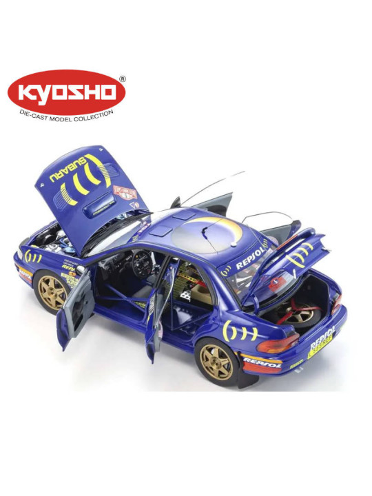 KYOSHO DIE CAST 1:18 SUBARU IMPREZA CARLOS SAINZ WINNER MONTE CARLO 1995 NR.5 KS08962B