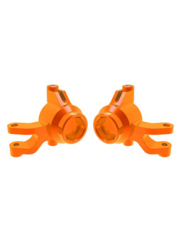 TRAXXAS FUSEES DE DIRECTION GAUCHE / DROIT ALU ANODISEES ORANGES (2) – MINI MAXX 10734-ORNG
