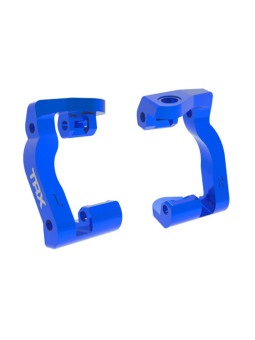 TRAXXAS ETRIERS DE FUSEES GAUCHE ET DROIT ALU ANODISES BLEUS (X2) – MINI MAXX 10733-BLUE