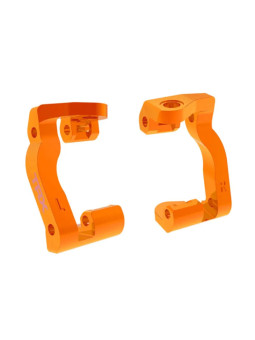 TRAXXAS ETRIERS DE FUSEES GAUCHE ET DROIT ALU ANODISES ORANGES (X2) – MINI MAXX 10733-ORNG