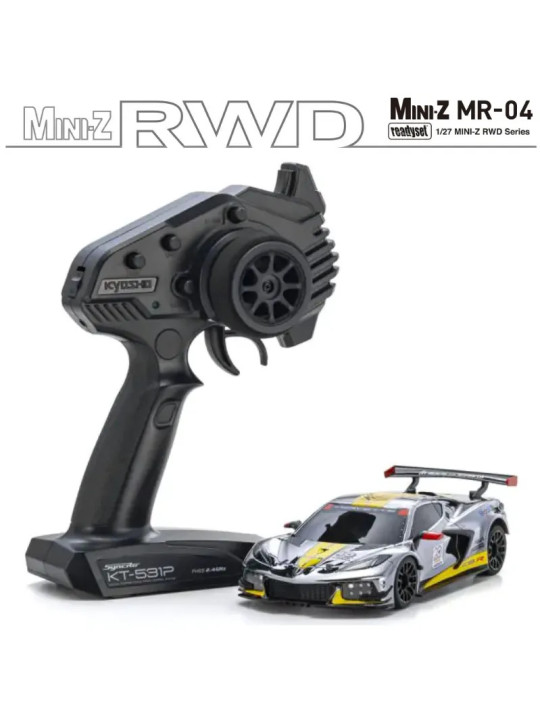 KYOSHO MINI-Z MR04 RWD CORVETTE C8-R CHROME 20TH ANNIVERSAIRE (W-MM/KT531P) 32356CRY