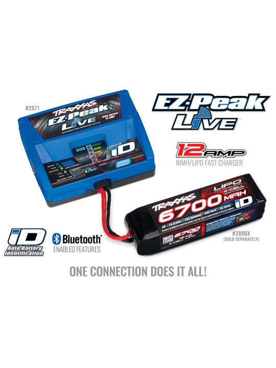 TRAXXAS BATTERY CHARGER  PACK INCLUDES 2971G + LIPO BATTERY 14,8V 5000MAH 4S 25C iD 2889X (X1) 2996G