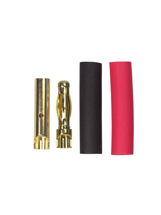 TEAM ORION CONNECTEURS 4MM GOLD MALES/FEMELLES (1+1) AVEC GAINE ORI62507