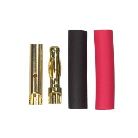 TEAM ORION CONNECTEURS 4MM GOLD MALES/FEMELLES (1+1) AVEC GAINE ORI62507