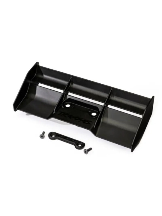 TRAXXAS WING RACE LOW PROFILE (BLACK ) / WING WASHER / 4X12MM FCS (2) 9019-BLK