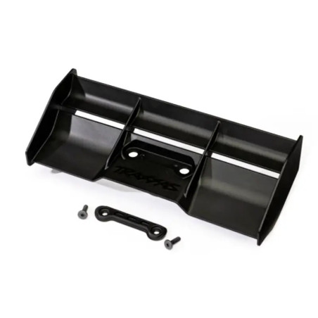 TRAXXAS WING RACE LOW PROFILE (BLACK ) / WING WASHER / 4X12MM FCS (2) 9019-BLK