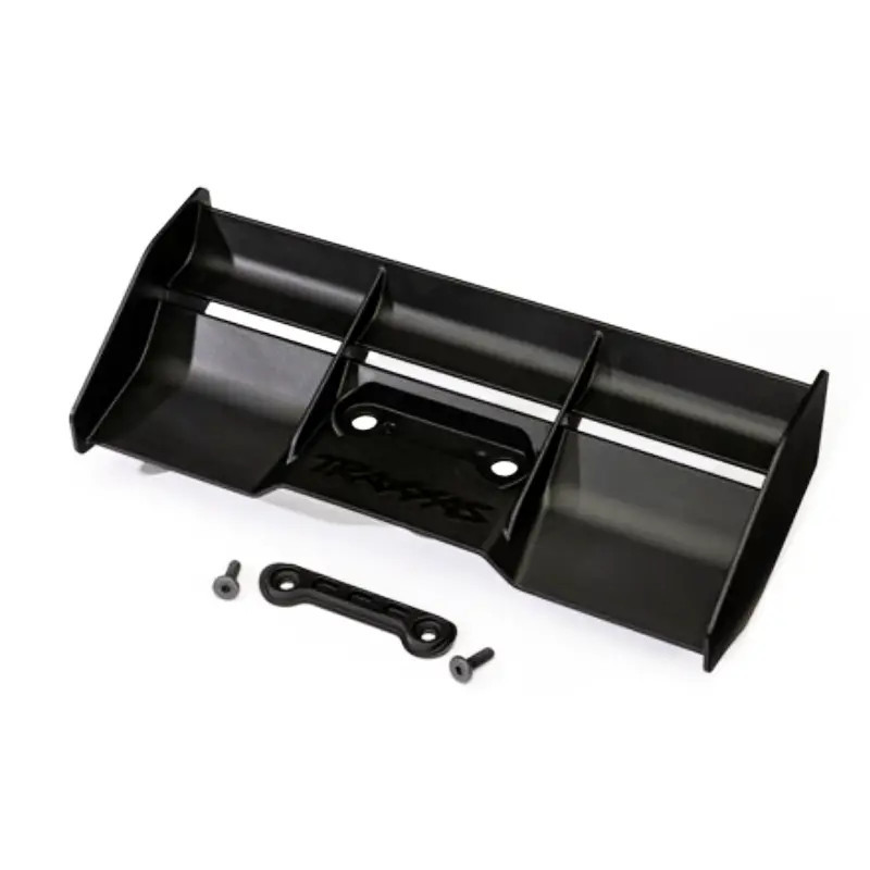 TRAXXAS WING RACE LOW PROFILE (BLACK ) / WING WASHER / 4X12MM FCS (2) 9019-BLK