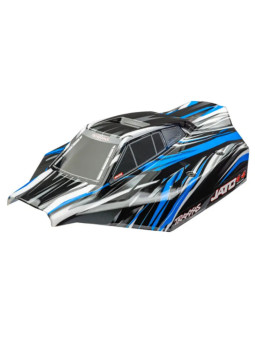 TRAXXAS BODY JATO 4X4 BLUE PAINTED DECALS APPLIED 9018-BLUE