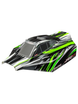TRAXXAS BODY JATO 4X4 GREEN PAINTED DECALS APPLIED 9018-GRN