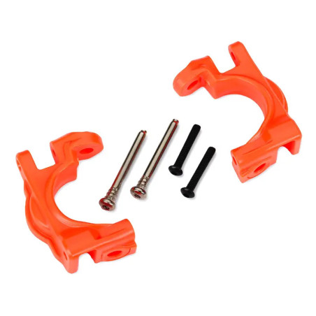 TRAXXAS CASTER BLOCKS (C-HUBS) EXTREME HEAVY DUTY ORANGE (LEFT & RIGHT) 9032T