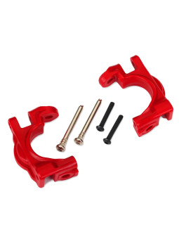 TRAXXAS CASTER BLOCKS (C-HUBS) EXTREME HEAVY DUTY RED (LEFT & RIGHT) 9032R