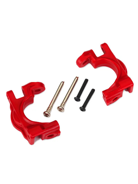 TRAXXAS ETRIERS DE FUSEES GAUCHE ET DROIT RENFORCES – ROUGE (UPGRADE KIT 9080) 9032R