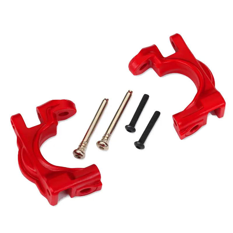 TRAXXAS ETRIERS DE FUSEES GAUCHE ET DROIT RENFORCES – ROUGE (UPGRADE KIT 9080) 9032R