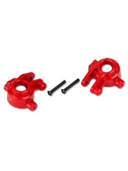 TRAXXAS FUSEES DE DIRECTION GAUCHE/DROITE RENFORCEES ROUGES (X2) (POUR 9080) 9037R