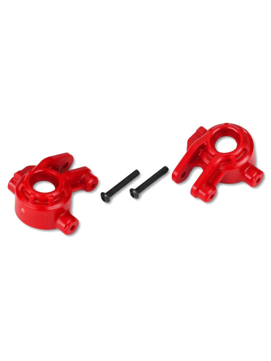 TRAXXAS FUSEES DE DIRECTION GAUCHE/DROITE RENFORCEES ROUGES (X2) (POUR 9080) 9037R