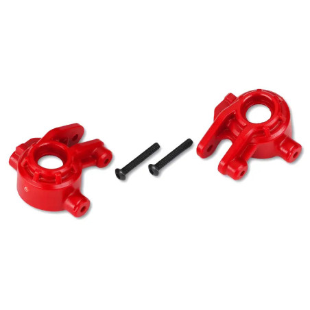 TRAXXAS FUSEES DE DIRECTION GAUCHE/DROITE RENFORCEES ROUGES (X2) (POUR 9080) 9037R