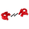 TRAXXAS FUSEES DE DIRECTION GAUCHE/DROITE RENFORCEES ROUGES (X2) (POUR 9080) 9037R