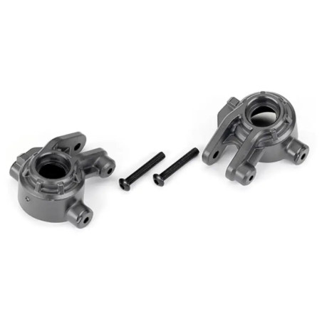 TRAXXAS STEERING BLOCKS EXTREME HEAVY DUTY GRAY (LEFT & RIGHT) 9037-GRAY