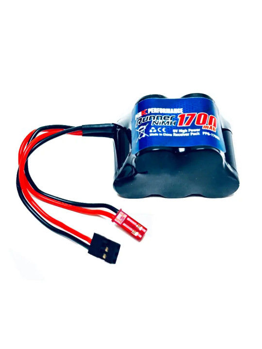 PINK PERFORMANCE ACCU RX NIMH 6.0V-1700NiMh  (DUAL JR-JST) - HUMP PP6-1700H