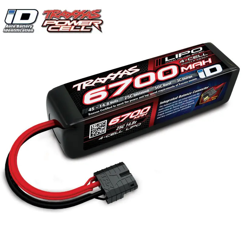 TRAXXAS LIPO BATTERY 14,8V 6700MAH 4S 25C – iD 2890X