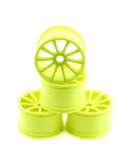 KYOSHO TEN-SPOKE STR RIMS YELLOW (4) ISH050KY