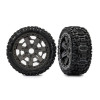 TRAXXAS TIRES & WHEELS ASSEMBLED GLUED (3.0" GRAY WHEELS SLEDGEHAMMER TIRES FOAM INSERTS) (2) – JATO 4X4 9073