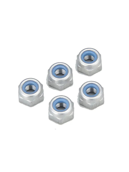 KYOSHO ECROUS NYLSTOP ALU SILVER M3X3.3MM (5) 1-N3033NA-S