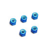 KYOSHO ALU NYLON LOCK NUTS BLUE M3X4.3MM (5) 1-N3033NA-B