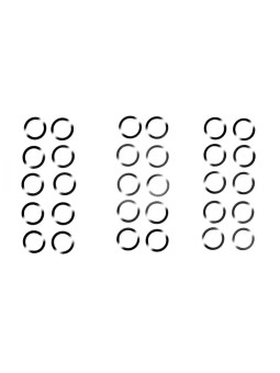 KYOSHO RONDELLES DE CALAGE 5X7MM (0.1-0.2-0.3) (10 DE CHAQUE) 96643