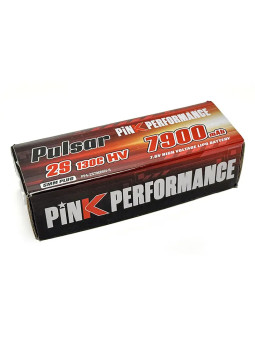 PINK PERFORMANCE PULSAR LIPO 2S 7.6V-7900-130C (5MM) PP4-2S7900HV-5