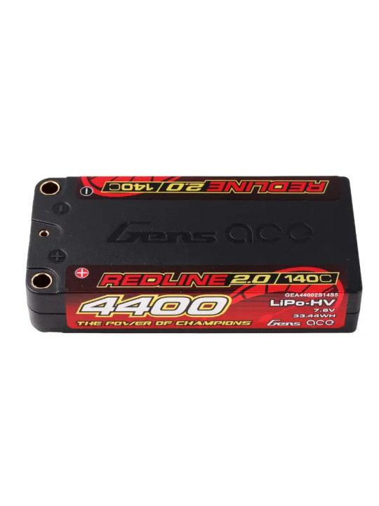GENSACE REDLINE BATTERY 2.0 SHORTY 2S HV 7.6V-140C-4400 GEA44002S14S5