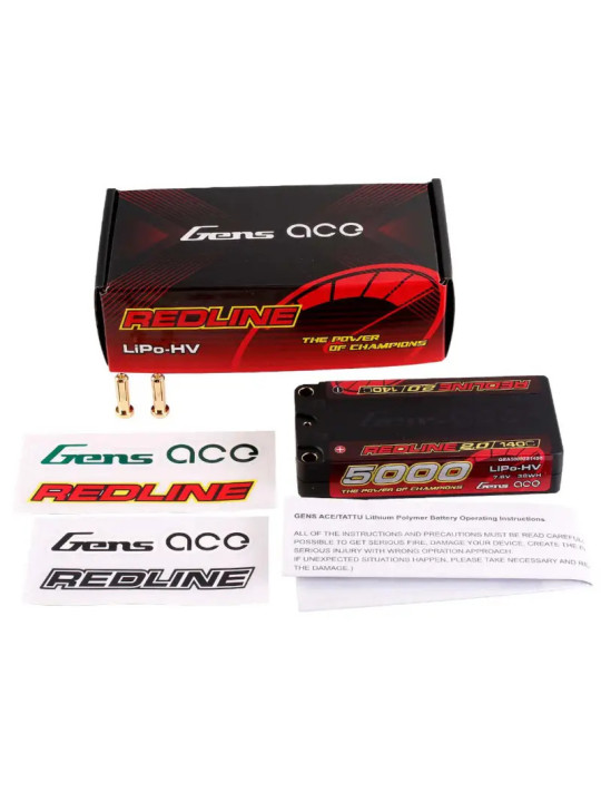 GENSACE REDLINE BATTERY 2.0 SHORTY 2S HV 7.6V-140C-5000 GEA50002S14S5