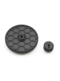 KYOSHO COURONNE 84 DENTS/PIGNON MOTEUR 24 DENTS FAZER FZD2 (48DP) FA601