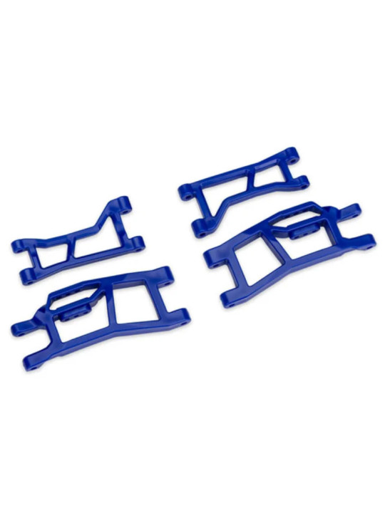 TRAXXAS TRIANGLES DE SUSPENSION AVANT SUP ET INF WIDEMAXX BLEU MINI MAXX/XRT 10725-BLUE