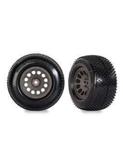 TRAXXAS ROUES MONTEES COLLEES GRISES RESPONSE PRO (X2) MINI XRT 10774-GRAY