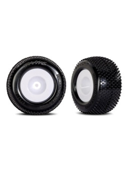 TRAXXAS ROUES MONTEES COLLEES BLANCHES RESPONSE PRO (X2) MINI XRT 10773-WHT