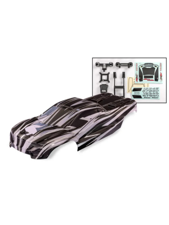 TRAXXAS BODY MINI XRT PROGRAPHIX DECALS (INCLUDES FRONT & REAR BODY LATCHES HARDWARE) 10712X