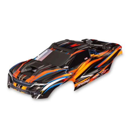 TRAXXAS BODY MINI XRT COMPLETE (ORANGE) (PAINTED DECALS APPLIED) 10712-ORNG