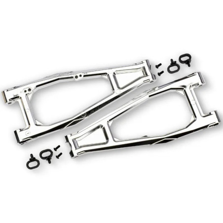 TRAXXAS TRIANGLES DE SUSPENSION AVANT SUPERIEUR - CHROMES (2) FUNCO 10929-CHRM